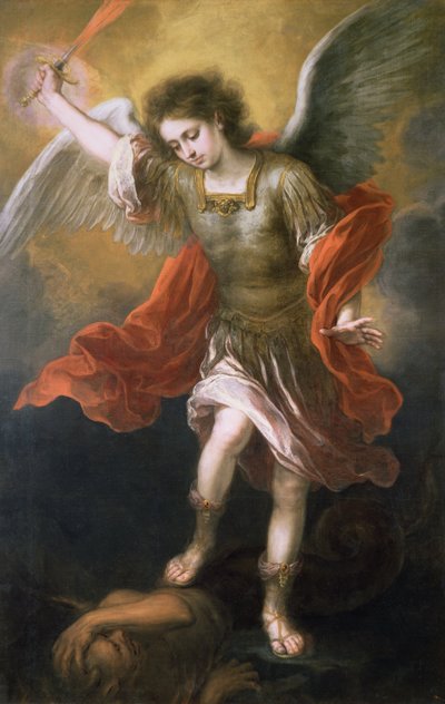 Saint Michael banishes the devil to the abyss by Bartolomé Esteban Murillo